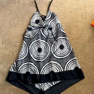 Connection 18 High low Tie Silky Dress Black